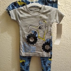 Crushing Bedtime Dino monster truck pajamas